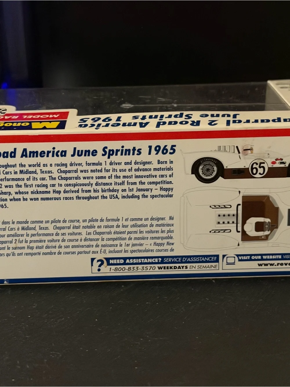 Chaparral 2 Road America June Sprints 1965 Die-Cast Toy Car - White